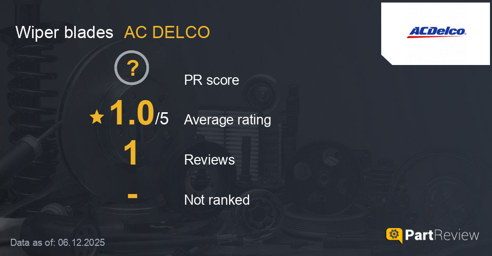 Reviews of AC DELCO wiper blades