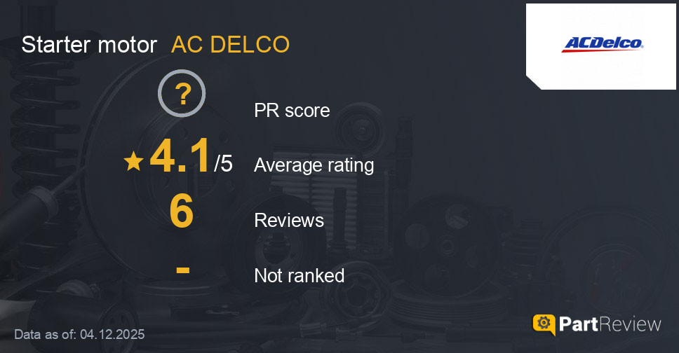 Reviews of AC DELCO starter motor