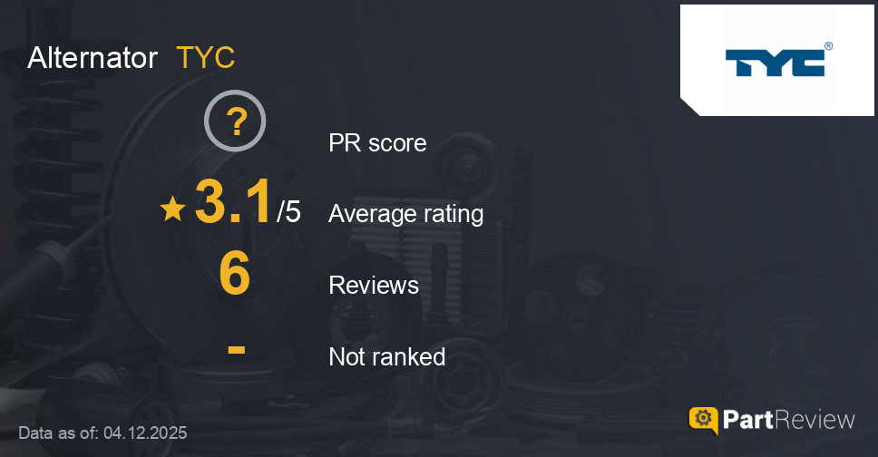 Reviews of TYC alternator