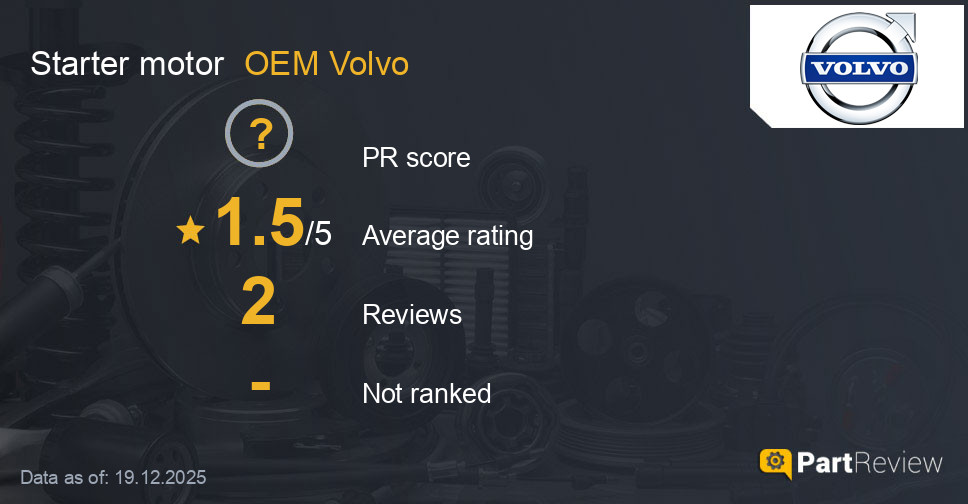 Reviews of OEM Volvo starter motor