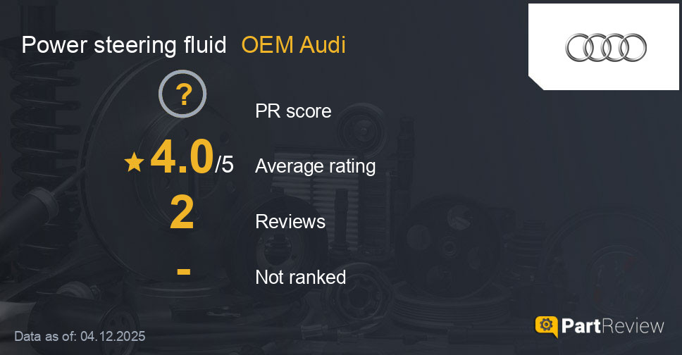 Reviews of OEM Audi power steering fluid