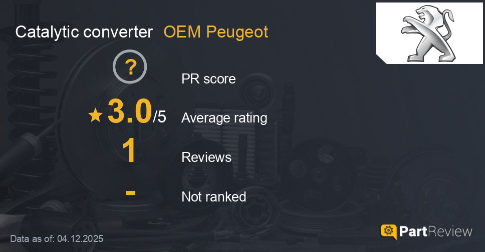 Reviews of OEM Peugeot catalytic converter
