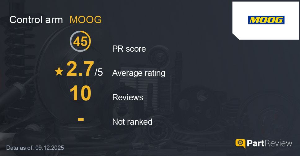 Reviews of MOOG control arm