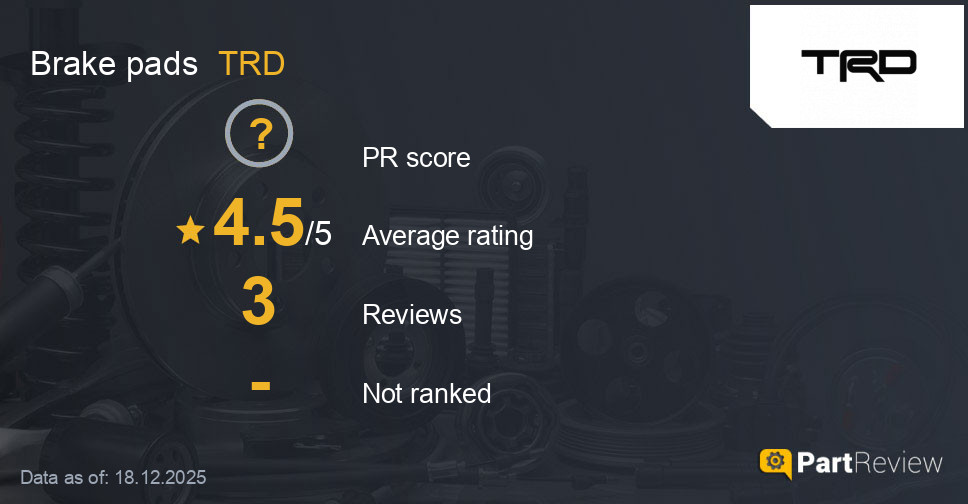 Reviews of TRD brake pads