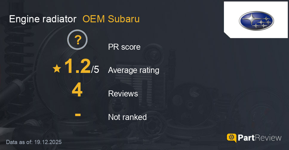 Reviews of OEM Subaru engine radiator