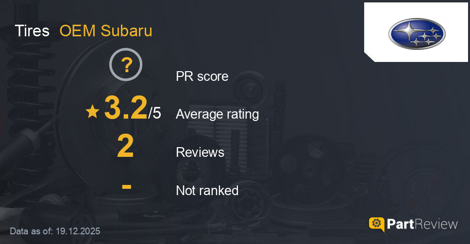 Reviews of OEM Subaru tires