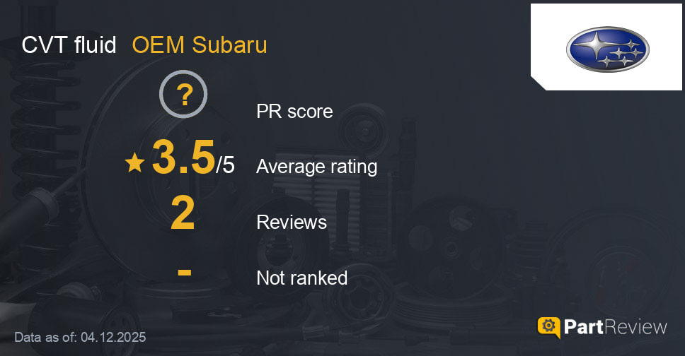 Reviews of OEM Subaru CVT fluid