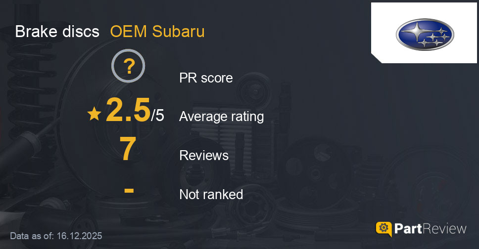 Reviews of OEM Subaru brake discs