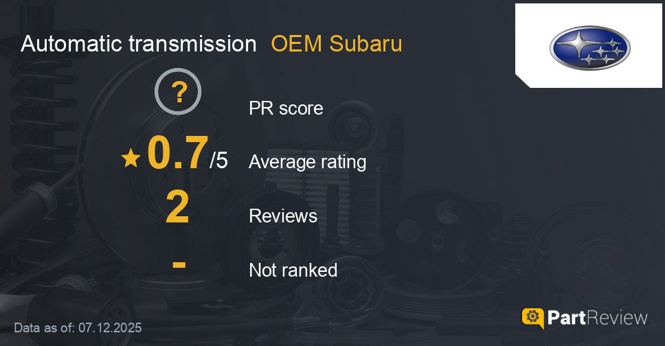 Reviews of OEM Subaru automatic transmission