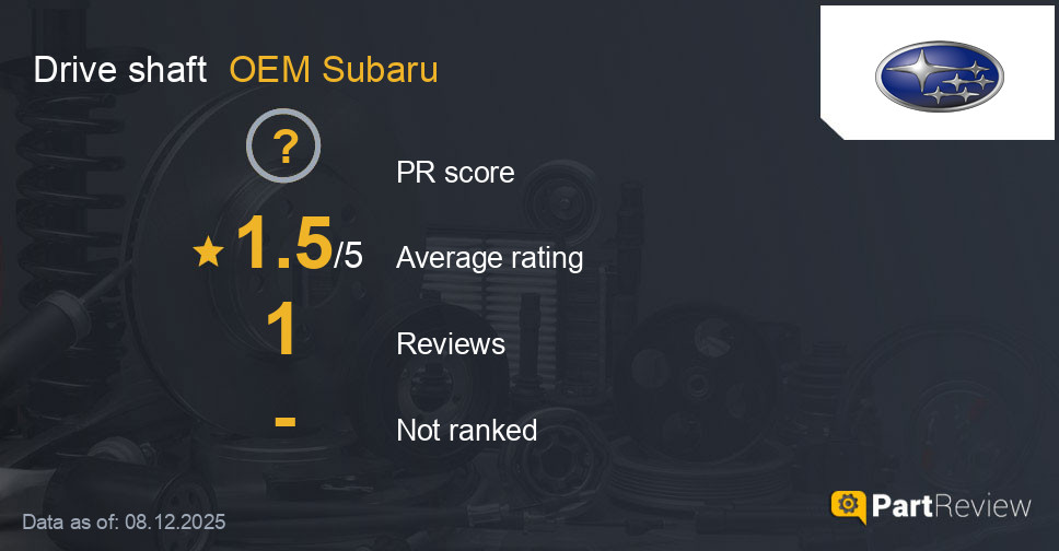 Reviews of OEM Subaru drive shaft
