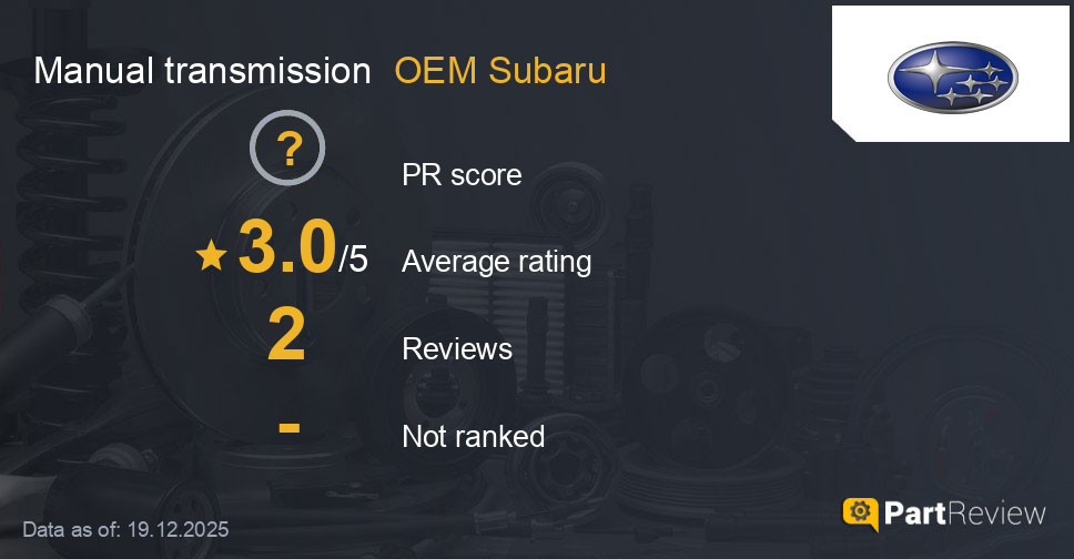 Reviews of OEM Subaru manual transmission