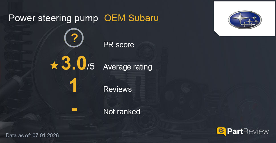 Reviews of OEM Subaru power steering pump