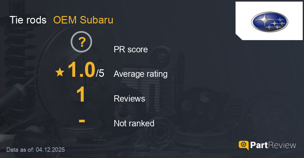 Reviews of OEM Subaru tie rods