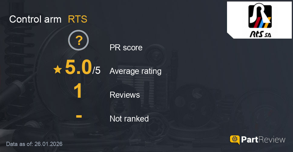 Reviews of RTS control arm