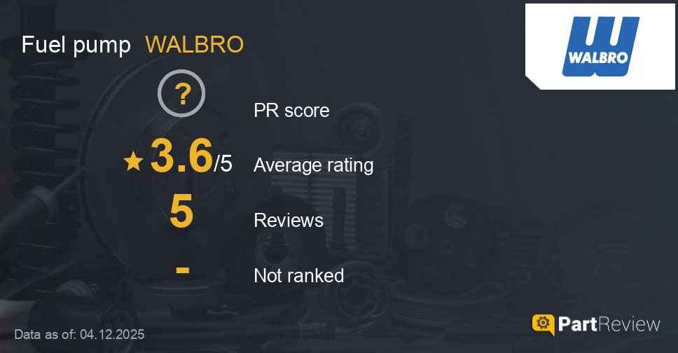 Reviews of WALBRO fuel pump