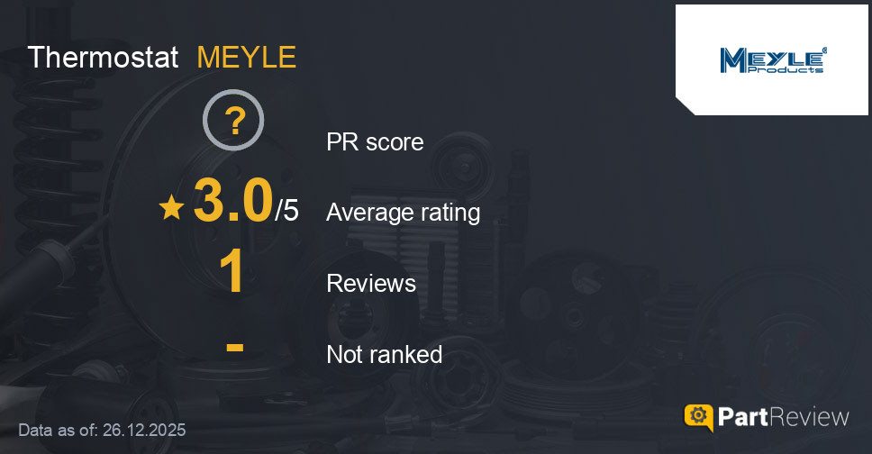 Reviews of MEYLE thermostat