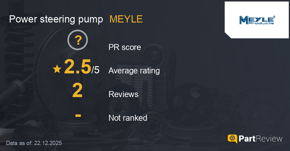 Reviews of MEYLE power steering pump