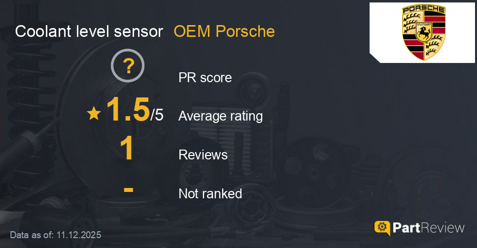 Reviews of OEM Porsche coolant level sensor