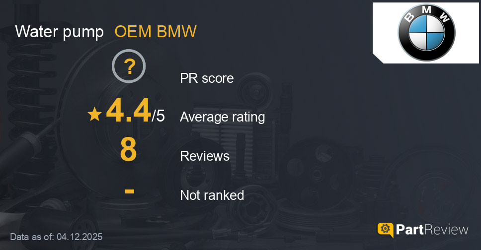 Reviews of OEM BMW water pump