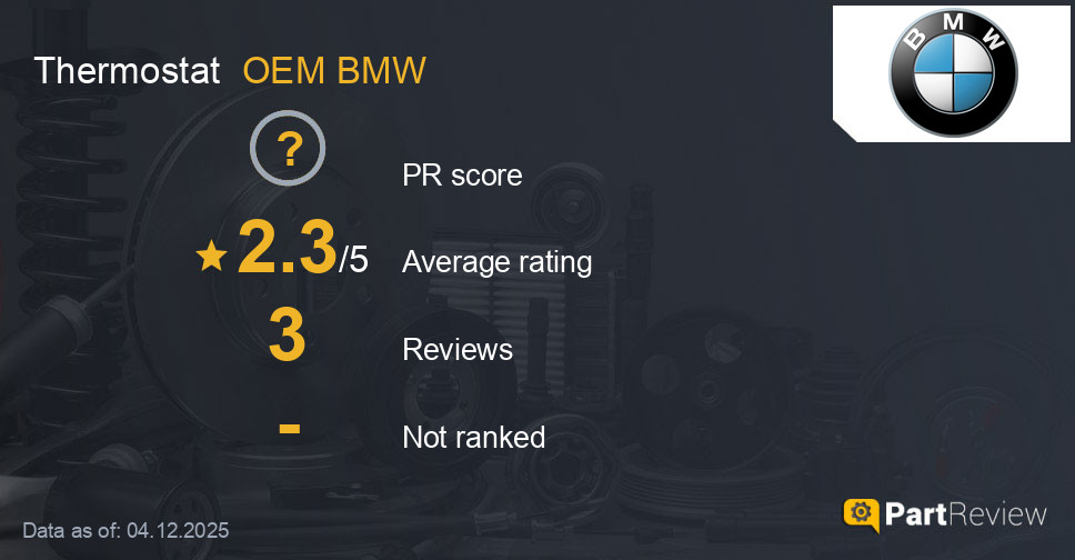 Reviews of OEM BMW thermostat