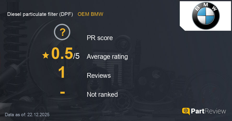 Reviews of OEM BMW diesel particulate filter (DPF)