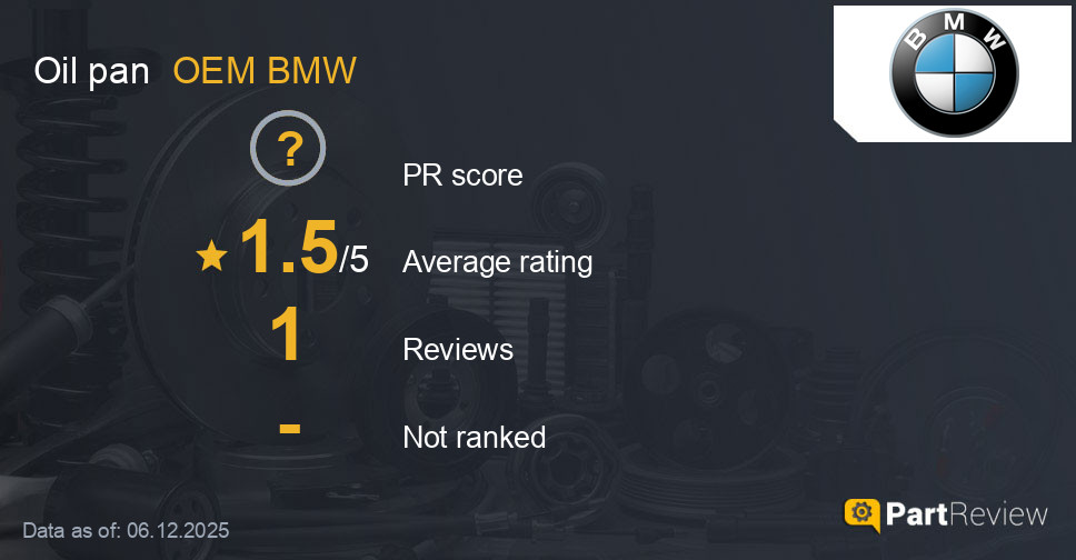 Reviews of OEM BMW oil pan