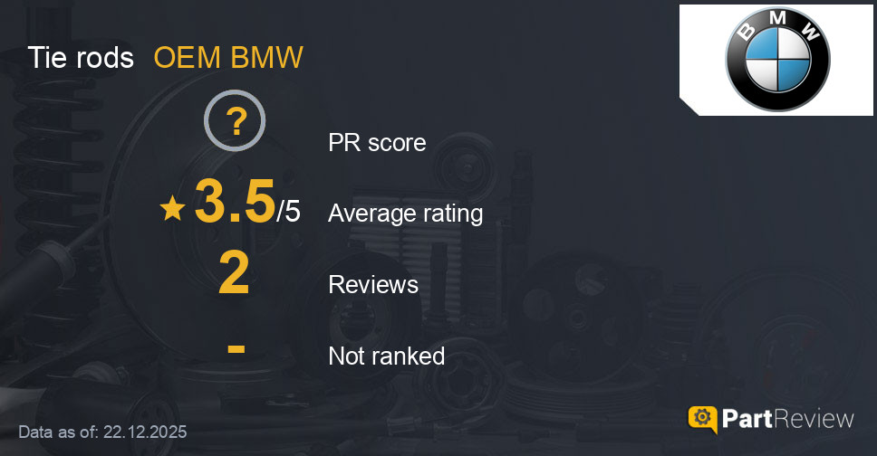 Reviews of OEM BMW tie rods