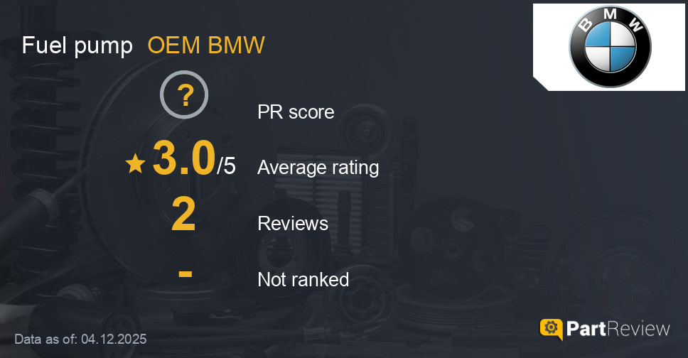 Reviews of OEM BMW fuel pump