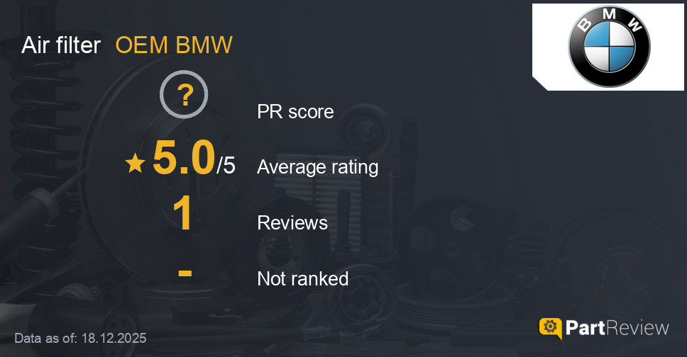 Reviews of OEM BMW air filter