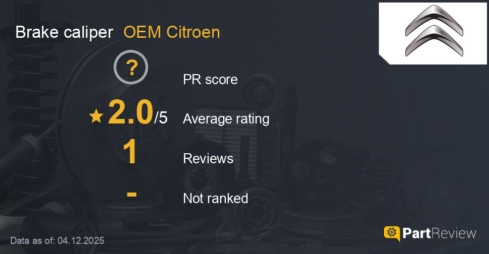 Reviews of OEM Citroen brake caliper