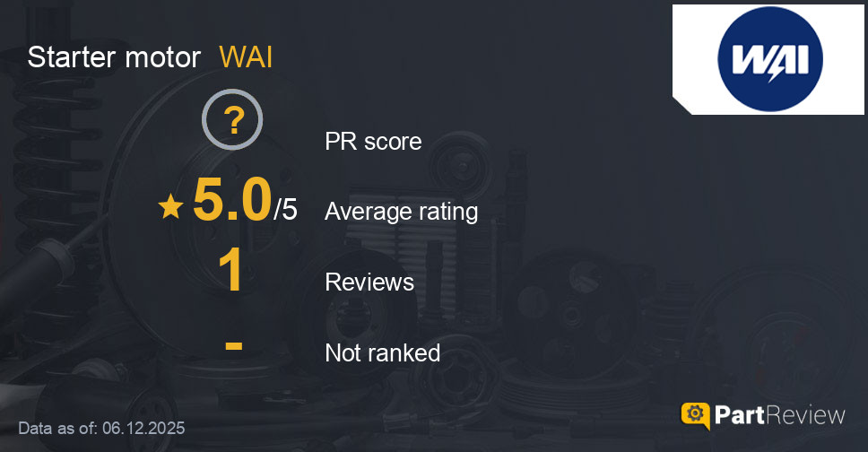 Reviews of WAI starter motor