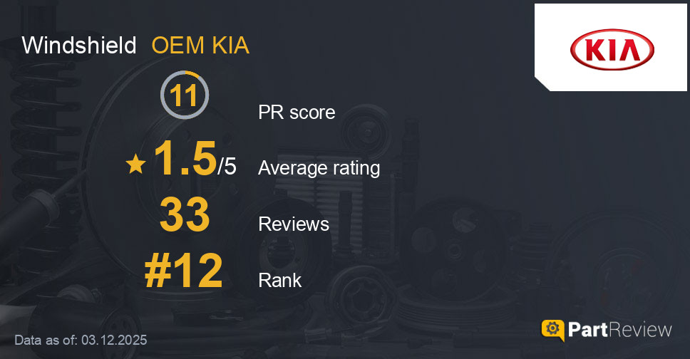 Reviews of OEM KIA windshield