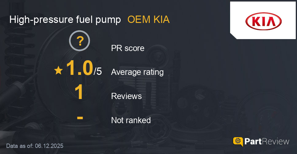 Reviews of OEM KIA high-pressure fuel pump