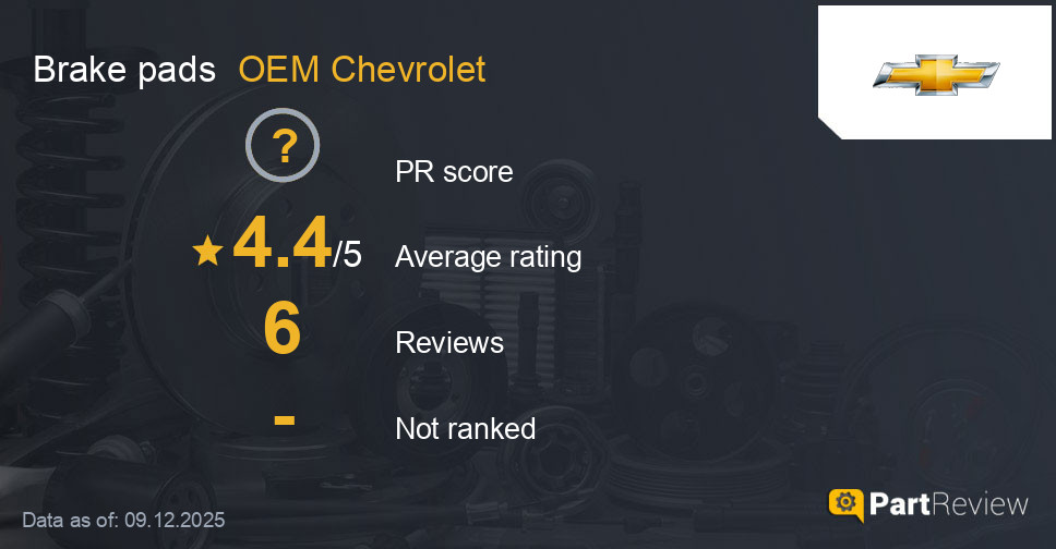 Reviews of OEM Chevrolet brake pads