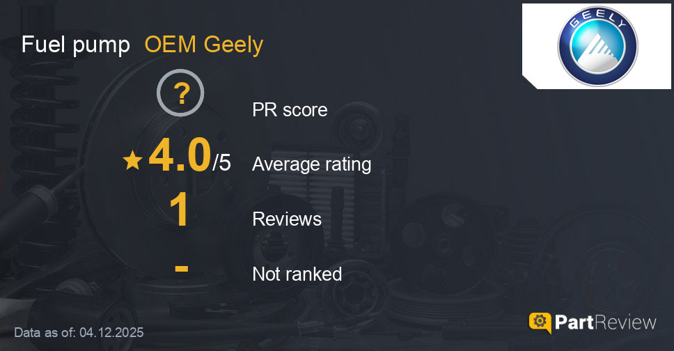 Reviews of OEM Geely fuel pump