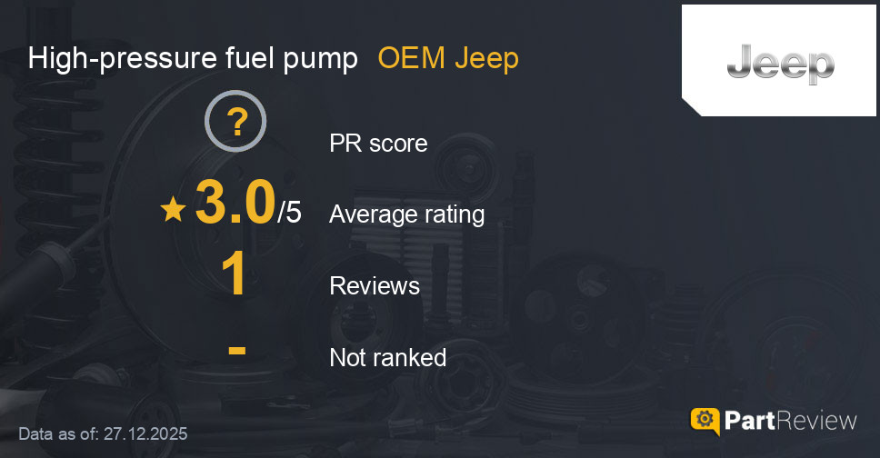 Reviews of OEM Jeep high-pressure fuel pump