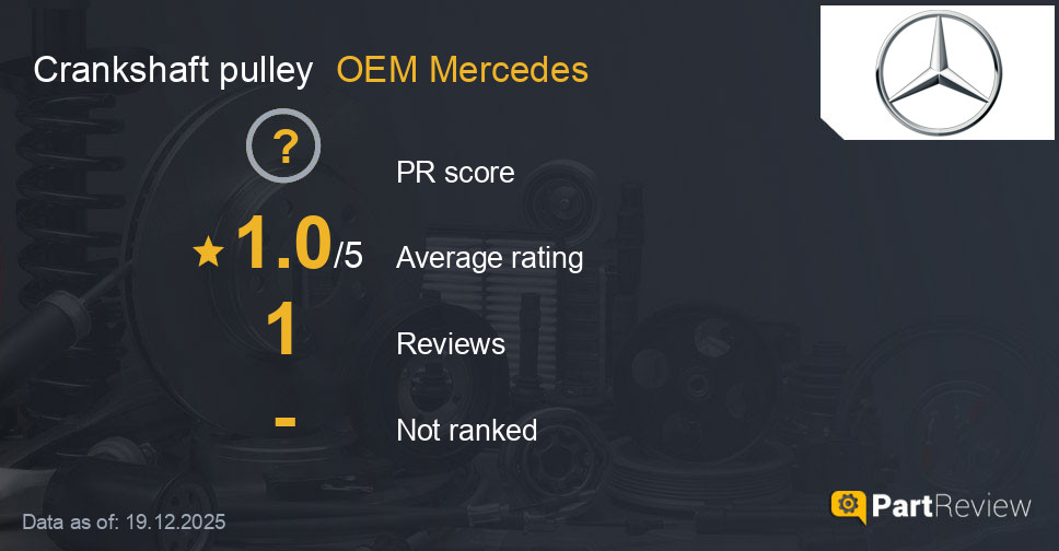 Reviews of OEM Mercedes crankshaft pulley