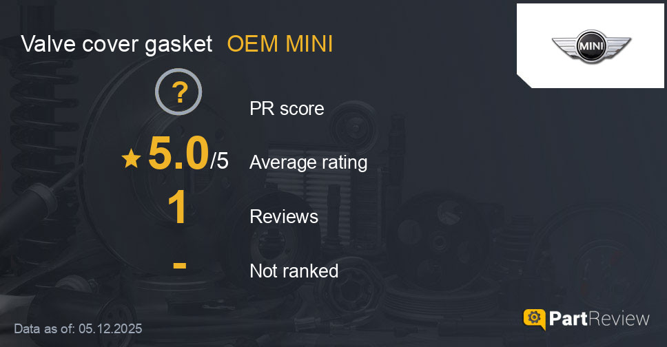Reviews of OEM MINI valve cover gasket