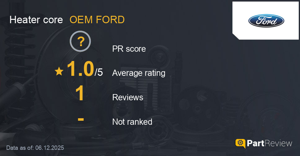 Reviews of OEM FORD heater core