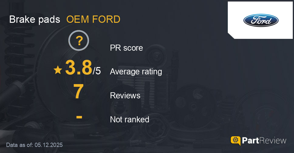 Reviews of OEM FORD brake pads