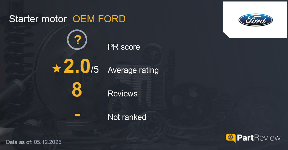 Reviews of OEM FORD starter motor