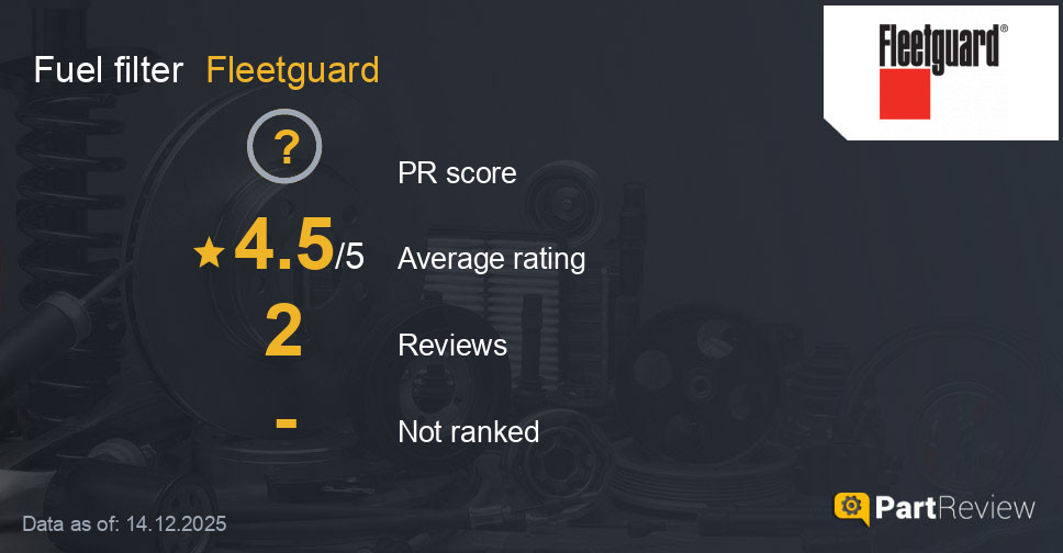 Reviews of Fleetguard fuel filter