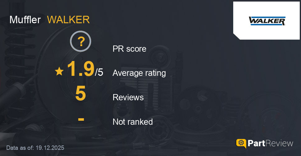 Reviews of WALKER muffler