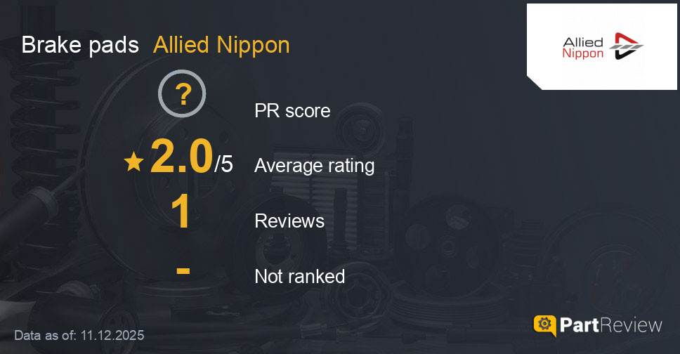 Reviews of Allied Nippon brake pads