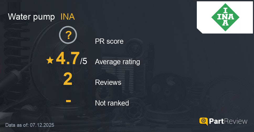 Reviews of INA water pump