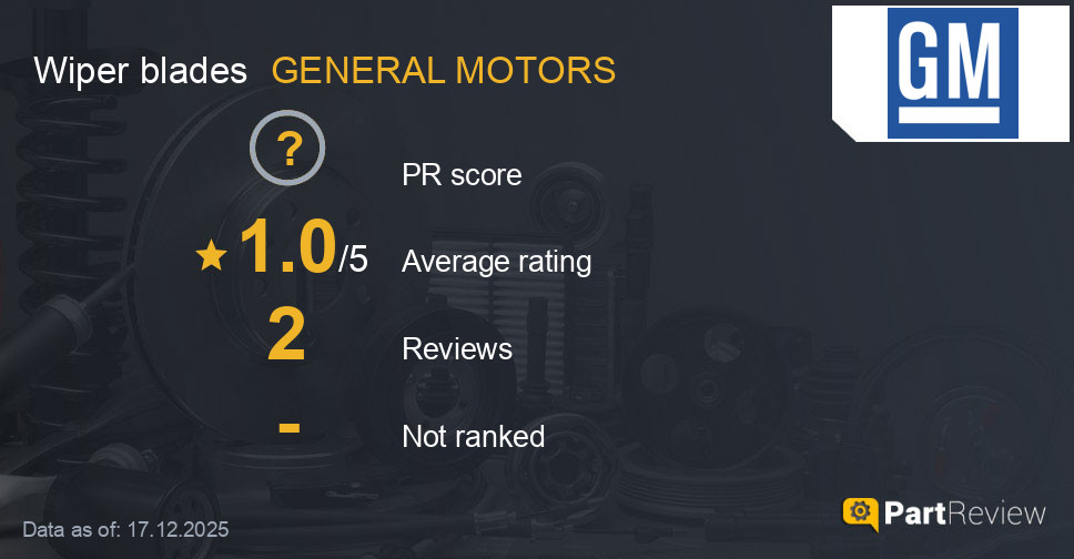 Reviews of GENERAL MOTORS wiper blades
