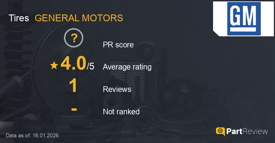 Reviews of GENERAL MOTORS tires