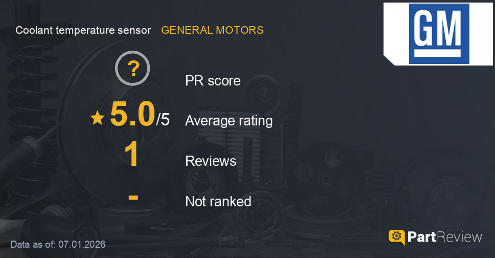 Reviews of GENERAL MOTORS coolant temperature sensor