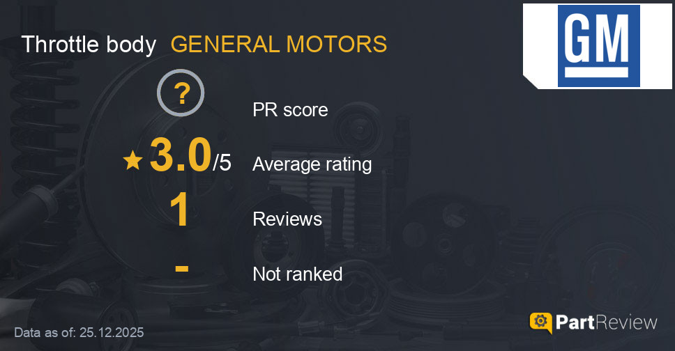 Reviews of GENERAL MOTORS throttle body