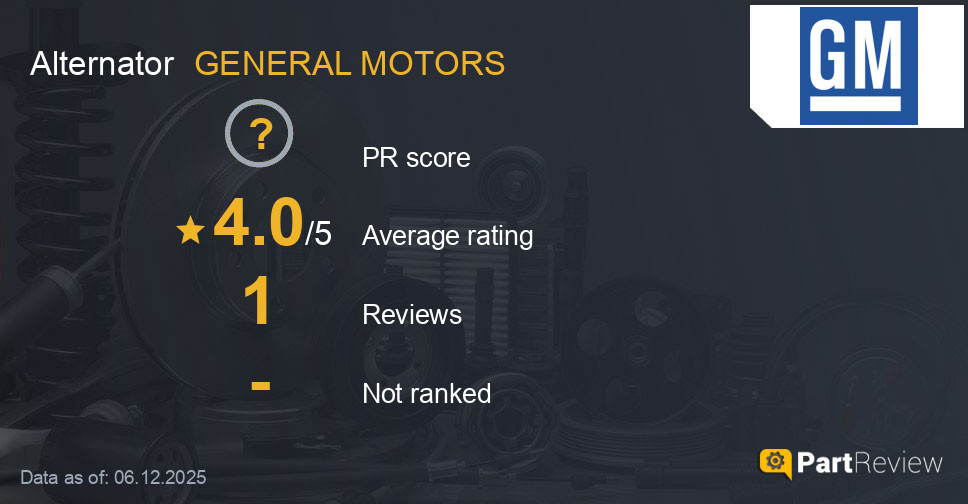Reviews of GENERAL MOTORS alternator